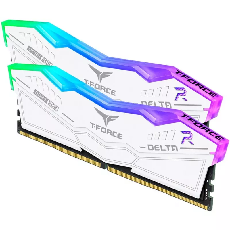 DIMM 32 GB DDR5-6000 (2x 16 GB) Dual-Kit, atmiņa balta, FF4D532G6000HC30DC01, Delta RGB, INTEL XMP