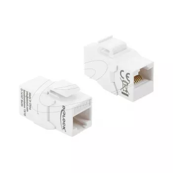 DELOCK Keystone savienotāja modulis RJ45 Cat.6A sieviešu-sieviešu, zils