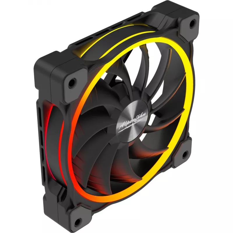 ALPENFÖHN Wing Boost 3 120mm ARGB korpusa ventilatori, 3 gab. iepakojumā, melni