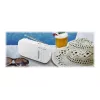 Portable radio Muse M-025 RW — analog FM/MW, balta, battery-powered, external antenna