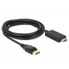 Video kabeļa adapteris DeLOCK 85318 DisplayPort uz HDMI 3 m melns
