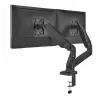 Monitora roka up up Ekonomiskais Interaktīvais Līdzsvara Divkāršais Monitora Roka Matēta Melna VESA 75x75/100x100
