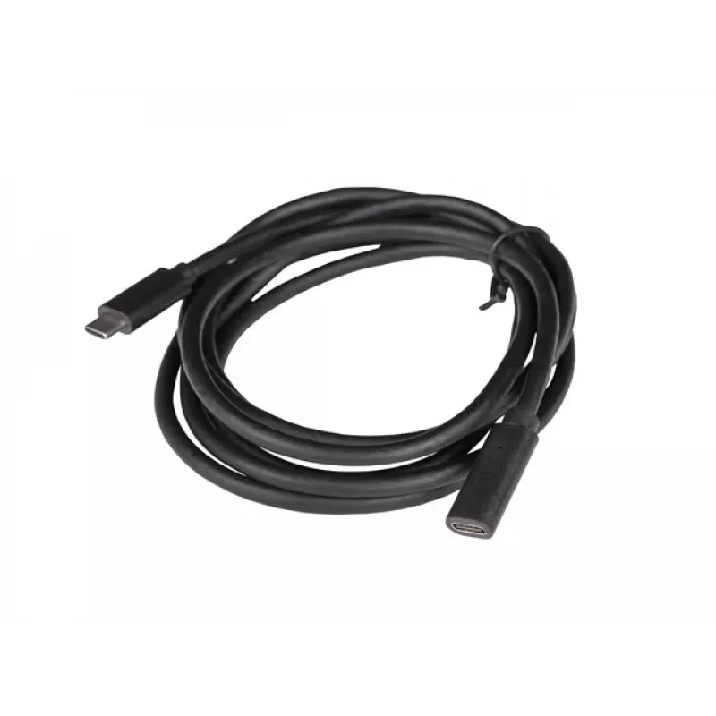USB kabelis LANBERG CA-USBE-20CC-0015-BK USB-C uz USB-C 1.5 m, USB 3.2 Gen 1 (5 Gbit/s), zelta pārklājuma kontakti, melns