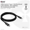 CLUB3D USB4 Gen3x2 Type-C divvirzienu kabelis 8K60Hz, Dati 40Gbps, PD 240W(48V/5A) EPR M/M 2m / 6.56ft