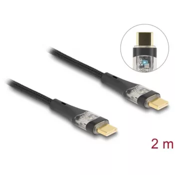 Delock 80764 USB kabelis, melns