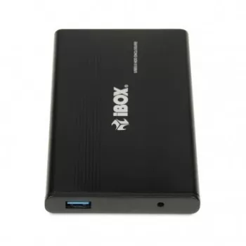 HDD korpuss IBOX HD-02 melns 2,5 collu SATA diskdziņiem, USB 3.2 Gen 1 (Type-A), viens nodalījums, metāla