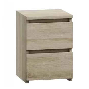 Naktsskapītis Top e shop M2 SONOMA — 2 atvilktņu naktsgaldiņš, Ozols, 300×300×400 mm