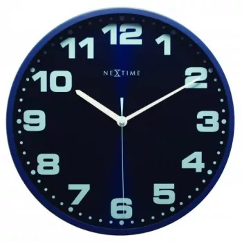 NeXtime klok 3053bl Dash Blue, Ø 35 cm, sienas, zils