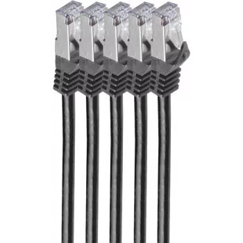 Tīkla kabelis ShiverPeaks BS75512-S-SET5 Melns 2m Cat7 S/FTP