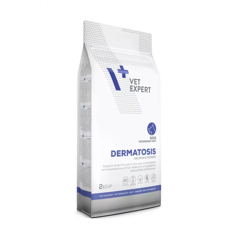 VET EXPERT Veterinary Diet Dermatosis Dog Salmon & Potato - sausā suņu barība - 2 kg