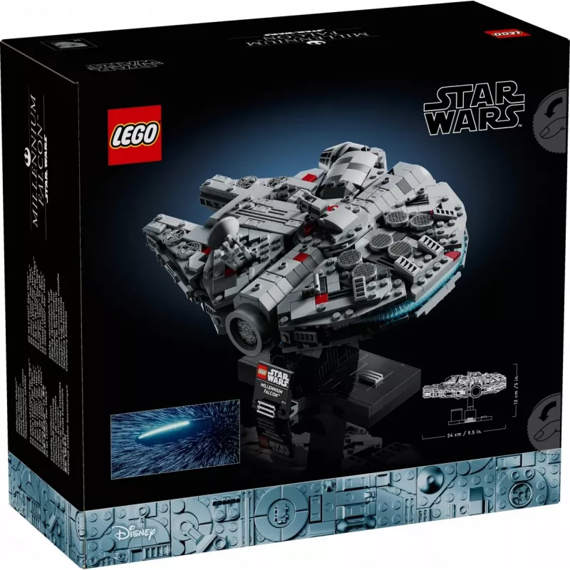 LEGO Star Wars Millennium Falcon 75375 modelu komplekts — 1351 gab., 18+, 190×240×130 mm