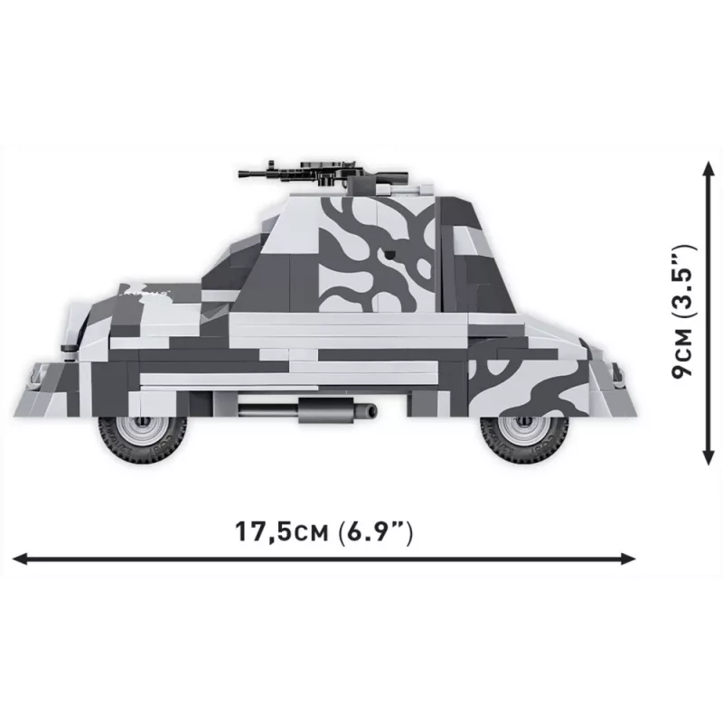COBI 3114 Historical Collection improvizētais bruņuauto Kubus, Varšavas sacelšanās, 302 detaļas