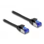 Tīkla kabelis DeLOCK RJ45 Cat.6A S/FTP plāns 1m Melns