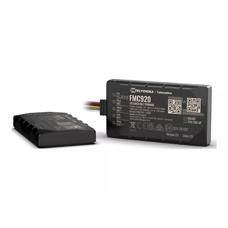 GPS izsekotājs Teltonika FMC920 4G LTE CAT 1 0.128GB Melns