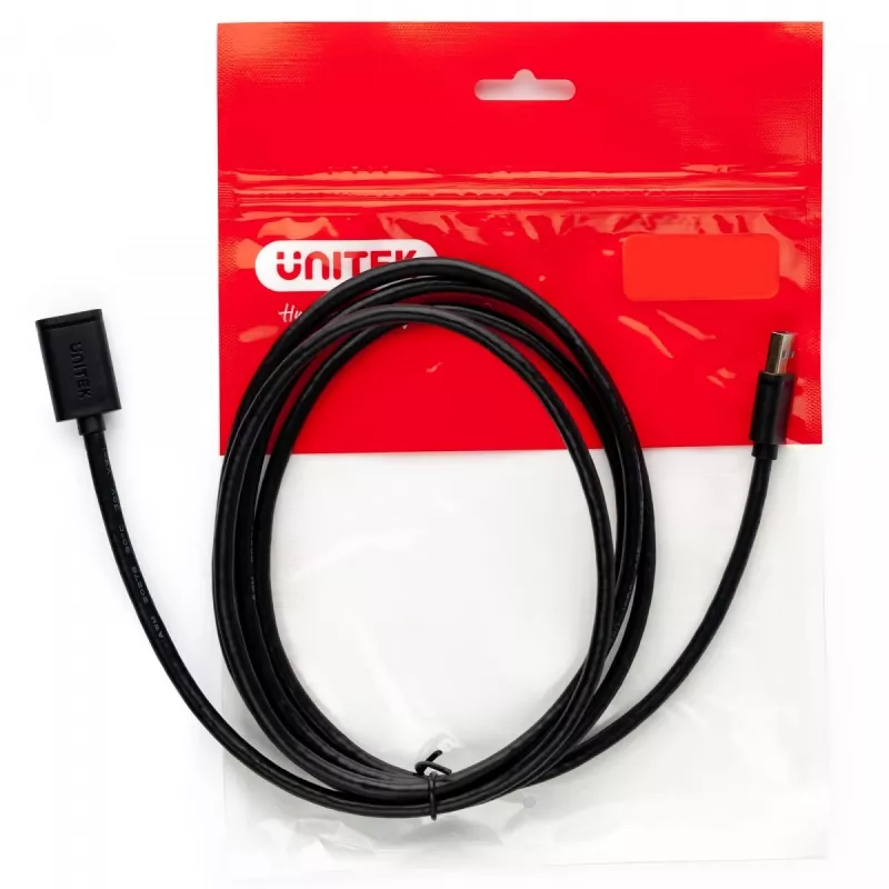 USB kabelis UNITEK Y-C447GBK 0,5 m USB 2.0 melns