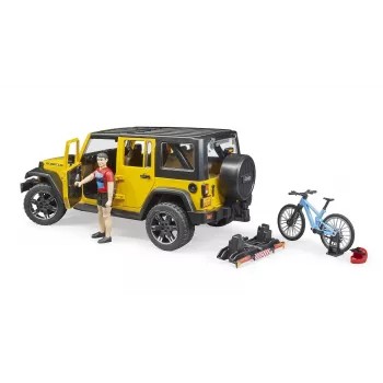 Jeep rotaļlieta BRUDER 02543 kalnu velosipēda un riteņbraucēja tēmai, ABS, daudzkrāsaina, no 4 gadu vecuma