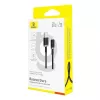 Baseus Dura USB Type A uz Type C 60 W ātrās uzlādes kabelis 2 m Melns, Zelts