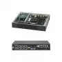 Supermicro SuperServer E300-8D — serveris — Mini-1U — 1 ceļu — 1 x Xeon D-1518 / 2,2 GHz — RAM 0 MB — bez HDD — AST2400 — GigE, 10 GigE — bez operētājsistēmas — Monitors: nav