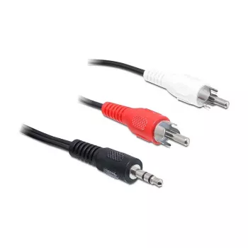 Audio kabelis DeLOCK 84942 3m 3.5mm 2xRCA Melns Sarkans Balts