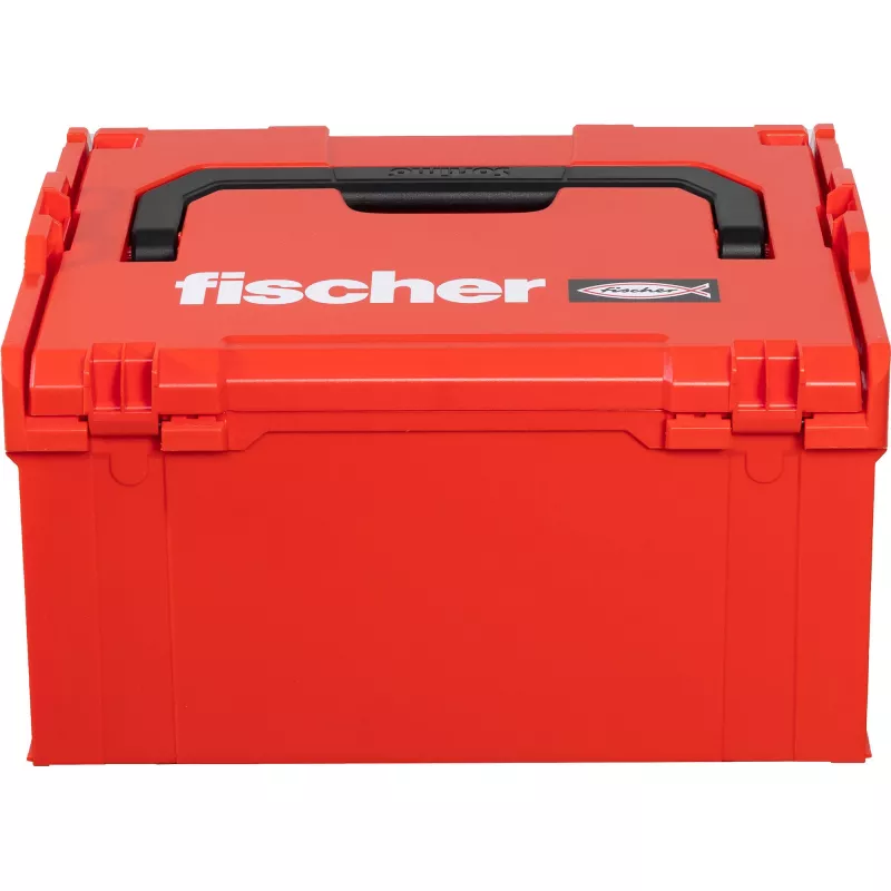 Instrumentu kaste FISCHER L-BOXX FLB 238 tukša, sarkana/melna, modulāra uzglabāšanas kaste