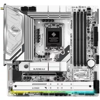 Mātesplate ASRock B860M Steel Legend WiFi — Intel B860, LGA 1851, micro‑ATX, DDR5, 4 DIMM, Wi‑Fi 6E, 2.5GbE