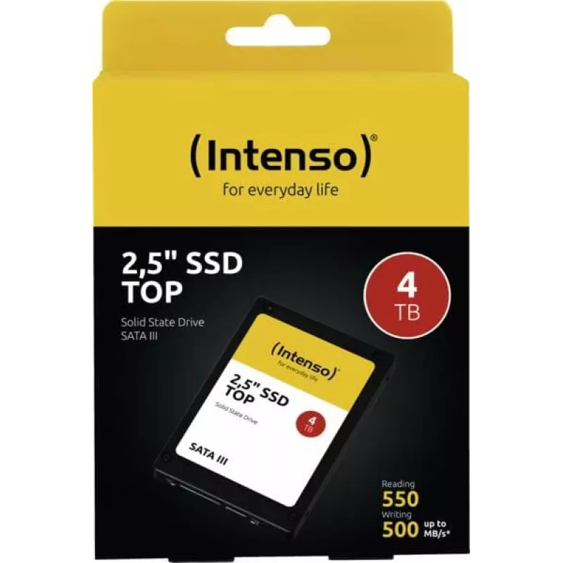SSD | INTENSO | 4000 GB | Serial ATA III | 2.5 | 1920xTBW vērtējums | MTBF 2000000 h | 3812480