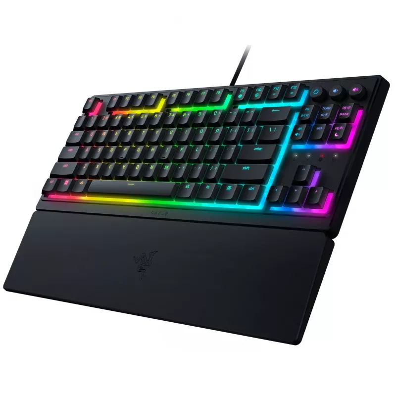 Razer Ornata V3 Tenkeyless tastatūra spēlēm, USB, QWERTZ, vācu, melna