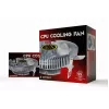 Gaisa dzesētājs Gembird CPU-HURACAN-X40 — 90 mm ventilators, 800–1600 RPM, LGA 775 atbalsts, caurspīdīgs