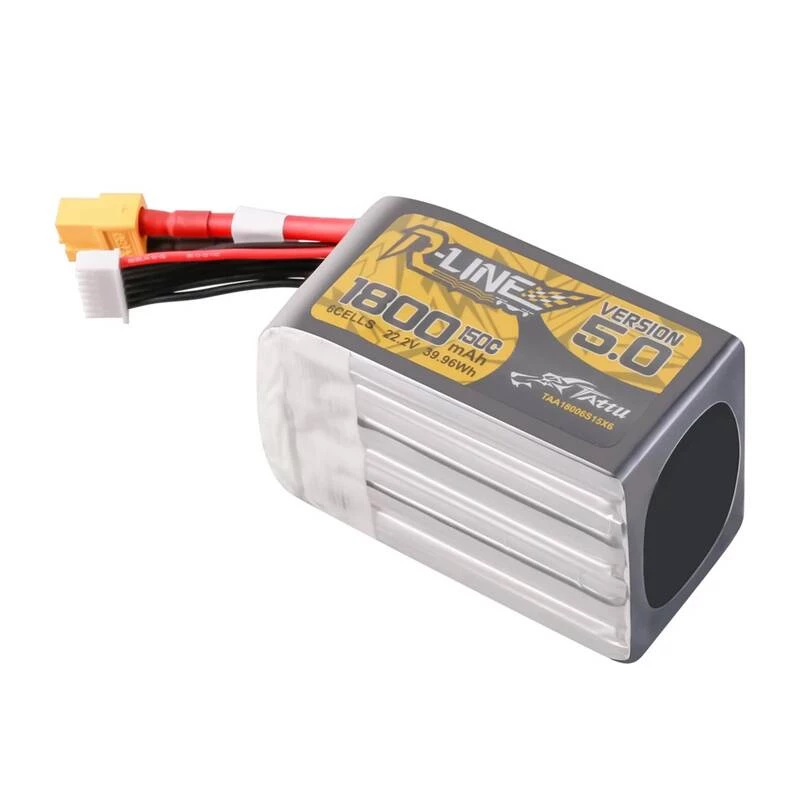 Lipo Tattu R-Line Version 5.0 1800mAh 22.2V 150C 6S akumulators ar XT60 savienotāju