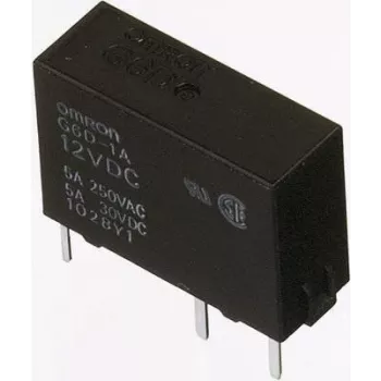 Omron PCB relejs 24 V līdzstrāva 5 A 1 normāli atvērts kontakts G6D-1A-ASI 24DC 1 gab. (G6D-1A-ASI 24DC)