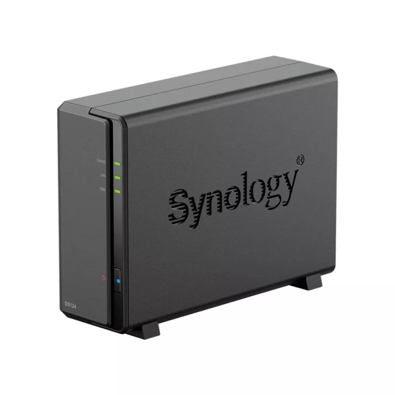 Synology DiskStation DS124 NAS/krātuves serveris galda Ethernet LAN melns RTD1619B