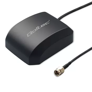 GPS/GLONASS antena QOLTEC modelis 57055 ar magnētisko pamatni, 28 dB pastiprinājums