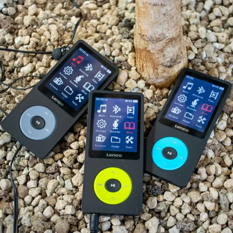 MP3 atskaņotājs Lenco Xemio-860GN 8 GB melna/laima LCD 18 stundu atskaņošana