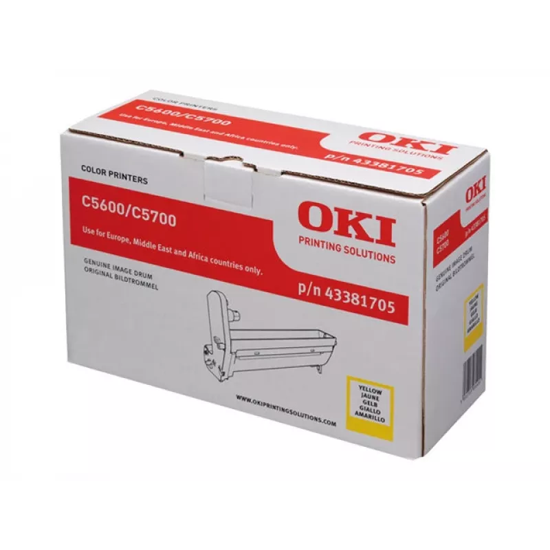 OKI attēla cilindrs 20000 lapām dzeltens priekš C5600 C5700