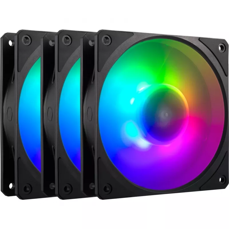 3 COOLER MASTER FANS Mobius 120P ARGB ventilatoru komplekts