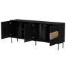 Cama INSERTO 3D1W kumode 190x40x80 melns + LED