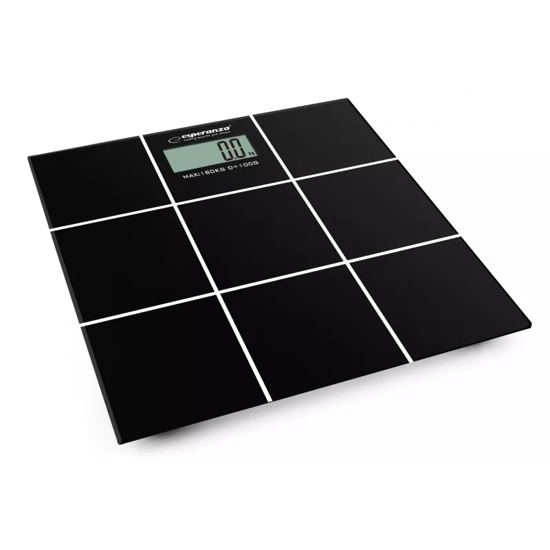 Personas svari Esperanza EBS004 - elektroniski, 180 kg, melns stikls