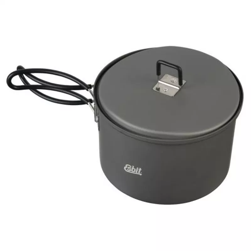 ESBIT katliņu komplekts ar spirta degli, alumīnijs 1,5 L, Ø15,4 cm, H115 mm, melns