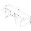 4D RTV skapis PALAZZO BIS 201x40x60 balts matēts