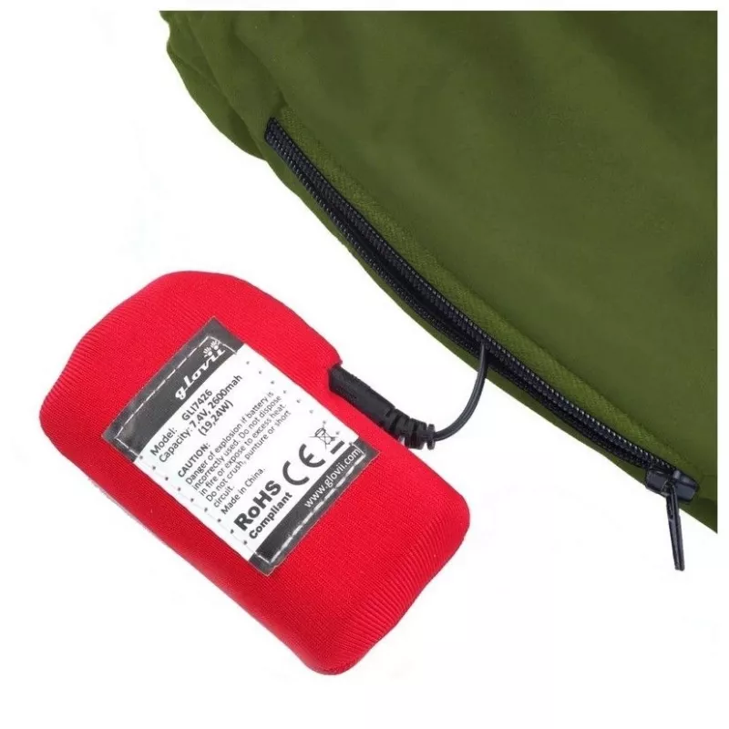 Heated Pants Glovii GP1CXL Universal XL zaļa — ar baterijām darbināmas apsildāmas bikses, XL izmērs