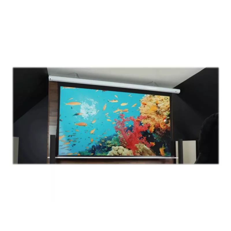 Motorizēts projekcijas ekrāns Elite Screens Saker Tab Tension SKT150XHW2-E24 3,81 m (150 collas) 16:9, skatāmais platums 3,32 m, augstums 1,869 m