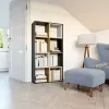 Topeshop MALAX 2X4 ANT/ART viesistabas grāmatu skapis