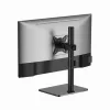 Monitora galda statīvs GEMBIRD MS-D1ST-03, pilnībā kustīgs 17–32 collu ekrāniem, tērauds, melns, VESA 75x75–100x100, 9 kg