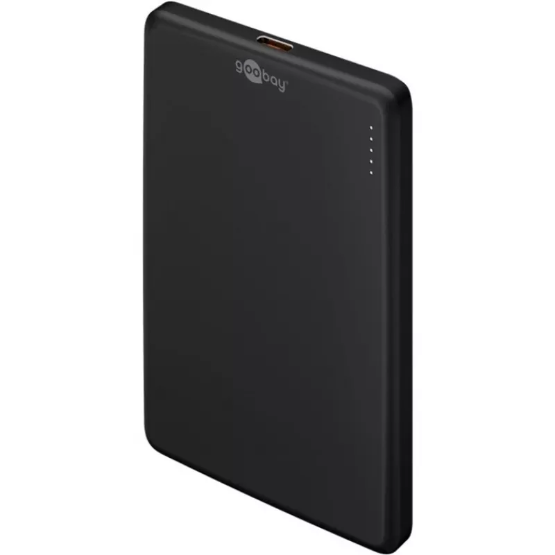 Goobay Magnetic Wireless Power Bank | 70182 | 5000 mAh | USB-C | Melns