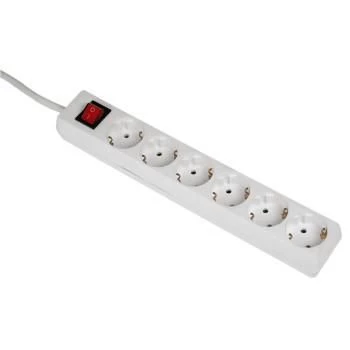 Hama 00108833 pārsprieguma aizsargs, balts, 6 maiņstrāvas rozetes, 230 V, 5 m