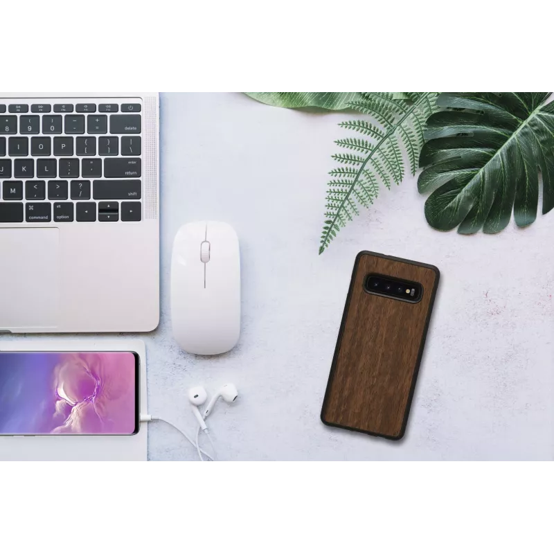 Viedtālruņa maciņš man and wood Samsung Galaxy S10, melns Koala dizains, aizsargapvalks