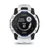 Viedpulkstenis GARMIN Instinct 2 45 mm, MIP 0,9 collas (176×176), GPS, saules enerģija, silikona siksniņa zila/balta