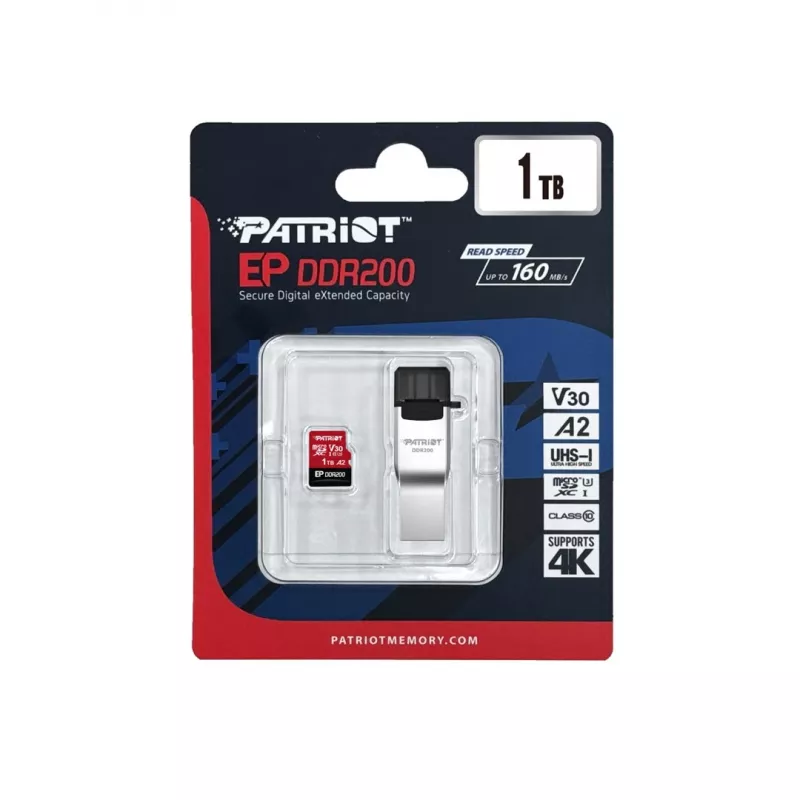 Patriot Memory EP DDR200 atmiņas karte 1TB MicroSDXC 160/120 MB/s (PEF1TEP33MCX)