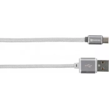 Skross 2.700240 1m USB A uz Micro-USB A balts USB kabelis (72665)