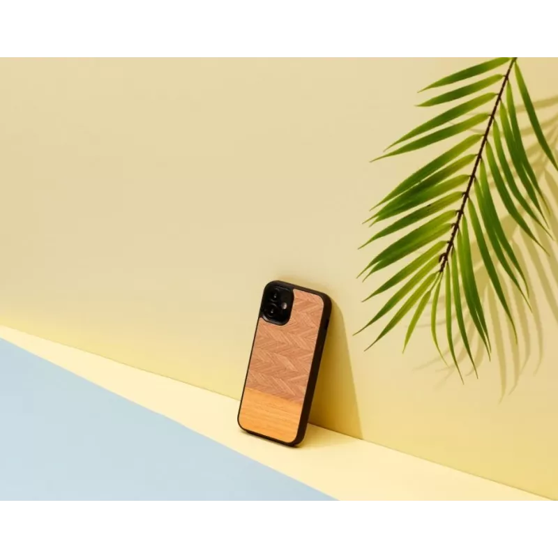 Telefona maciņš Man and Wood iPhone 12 mini, herringbone arancia Melns